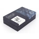 Silver Stamping Aromatherapy Gift Box , 2mm Thickness Black Gift Box With Ribbon for sale