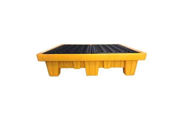 Low Profile Plastic Spill Pallets 4 Drum Bunded Spill Pallet
