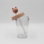 OEM ODM 430ml Transparent Cartoon Water Bottle With Animal Stopper for sale