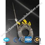 K J PT100 Type Flexible Thermocouple Probe With 1000mm Wire for sale