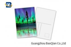 China PET 3D Lenticular Postcard , 3D Lenticular Printing Service Aurora Borealis Scenery supplier