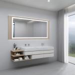 Anti Fogging Vanity Mirror With Lights Energy Saving Battery Led Bathroom Mirror for sale