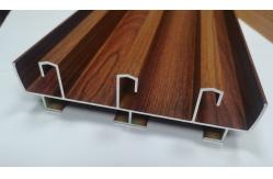 China Wooden Grain Aluminium Sliding Window And Door Profile With Three Tracks supplier