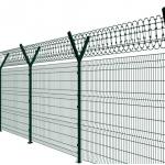 V Panel Gal PVC Coated Barbed Wire Airport Security Fencing H 2700mm 3200mm for sale