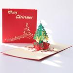 Offset Printing 3D Pop Up Greeting Cards Christmas 15cm×15cm×10.7cm Size for sale