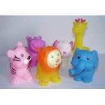 Floating Squeezing Animal Rubber Bath Toys Safe Vinyl With Customized Logo