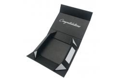 China Paperboard Foldable Cardboard Gift Boxes Matt Lamination Black Magnetic Pantone supplier