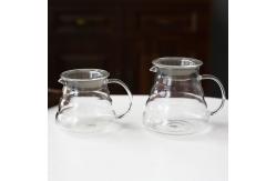 China Custom Clear Borosilicate Glass Coffee Pot Decanter Heat Resistant supplier