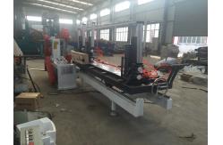 China Twin Disc Circular Saw /Computer Wood Log Sliding Table Sawmill with Linear axis supplier