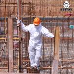 Type 5B/6B White Microporous Film Disposable Protective Coverall For Construction for sale