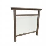 Brown U Channel Aluminum Glass Railing Balustrade Floor Mounting for sale