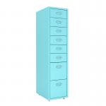 White Storage Metal Organization 8 Drawer Flat File Cabinet for sale