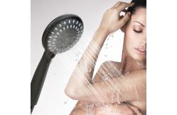 China ABS Nozzles Wall Mount Shower Head Matte Black 5 Spray Functions supplier