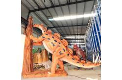 China Orange Animatronic Dinosaur Model Waterproof Weatherproof For Amusement Park supplier