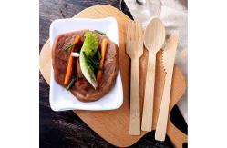 China 17CM Biodegradable Disposable Bamboo Fork Cutlery Take Out Napkin Kit supplier