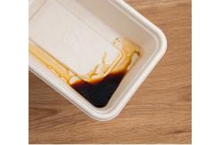 China Bagasse Fiber Biodegradable Containers With Lids For Takeout Parties supplier
