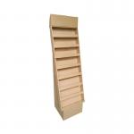 Brown Cardboard Counter Display Greeting Leaflets Book Retail 8 Tier Display