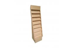 China Brown Cardboard Counter Display Greeting Leaflets Book Retail 8 Tier Display supplier