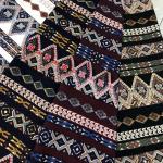 Custom Digital Block Geometric Printed Woven Fabrics 150cm Width