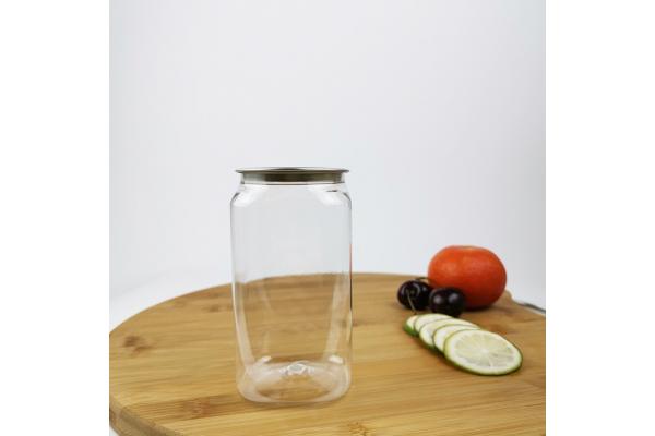350ml Plastic Food Container Jars Square With Easy Pull Cover
