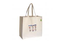 China Promotional Personalized Monogram Canvas Tote Bag Shopping With Printed Logo supplier