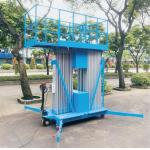 9.8m Vertical Material Handling Lifts 560kg Portable Hydraulic Ladder