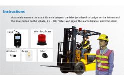 China Forklift Collision Avoidance UWB 10W LED Warning Light supplier