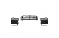China OEM Light Luxury Italian Modern Leather Sofa Coffee Table Set for Office Furniture supplier