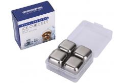 China Ice Cube Silver Mirror Polishing Metal Wine Cooler 27MM supplier