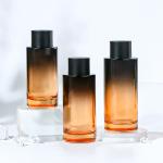 Cylinder Round Matte Frosted 100ml 120ml 150ml Skincare Packaging Luxury Cosmetic Body Oil Glass Toner Bottle for sale