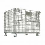 Silver Lockable Folding 50*50mm 1500KG Collapsible Metal Cage for sale