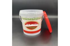 China Round Plastic Food Grade Buckets Small With Convenient Handle supplier