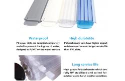 China PC 8X4M Automatic Swimming Pool Cover With A Roller supplier