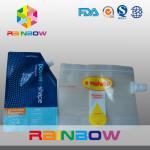 Laminated Layer Material Recycled Liquid Spout Bags With Zipper For Baby Food