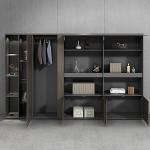 87 Inch Executive Office Wooden Filing Cabinets With Wardrobe