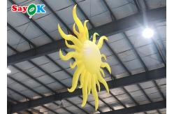 China Portable Yellow Inflatable Lighting Decoration Sun Model Hanging supplier
