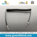 16cm Long Retractable Black Multi-Purpose Utilities Coil Lanyard W/2PCS Eyelets for sale