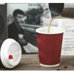 Customized Printing 12oz 16oz Disposable Double Wall Coffee Paper Cup with Lid for sale