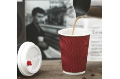 China Customized Printing 12oz 16oz Disposable Double Wall Coffee Paper Cup with Lid supplier