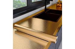 China Matt Silver Foil Kitchen Stickers Self-Adhesive Wallpaper for Countertops and Furniture supplier
