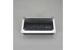 China Office Furniture Brush Cover Desktop Socket Aluminum Alloy Plate Conference Table Power Hub supplier