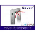 Security Entrance Tripod Turnstile Gate Electronic Fingerprint 490mm Arm Length for sale