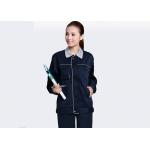 Eco - Friendly Industrial Work Uniforms Cuff Snap Design With Pocket On Sleeve for sale