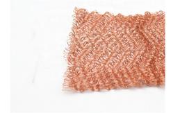 China Copper Knitted Wire Mesh 40cm 50cm Width 0.18mm Wire Dia Herringbone Surface supplier