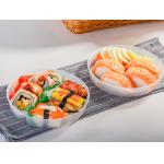 Rigid Disposable Divided Plastic Plates 2 Parts Microwavable No Harsh Chemicals for sale