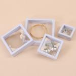 Plain White PE Membrane Suspension Box Plastic Floating Jewelry Case Transparent for sale