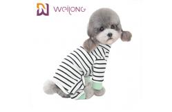 China Summer Striped Black And White Plaid Dog Pajamas Customized Yarn Dyed supplier