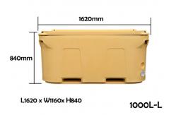 China Plastic Rotational Molding 1000L Dry Ice Cold Box For Seafood supplier