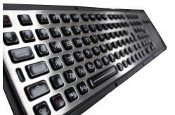 China IP65 Brushed Steel Liquid Proof Ruggedized Keyboard 106 Keys With Touchpad supplier