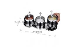 China Seasoning Condiment Stainless Steel Spice Jars Canisters Set supplier